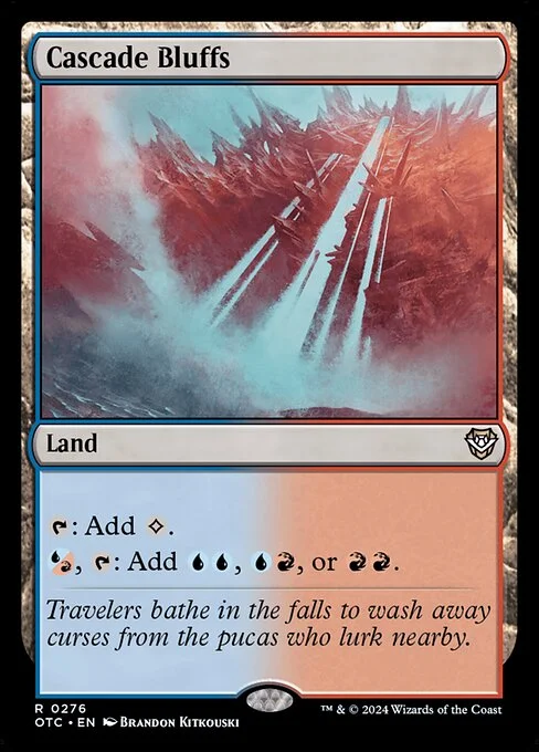 Cascade Bluffs, carta Magic di tipo Land illustrata da Brandon Kitkouski