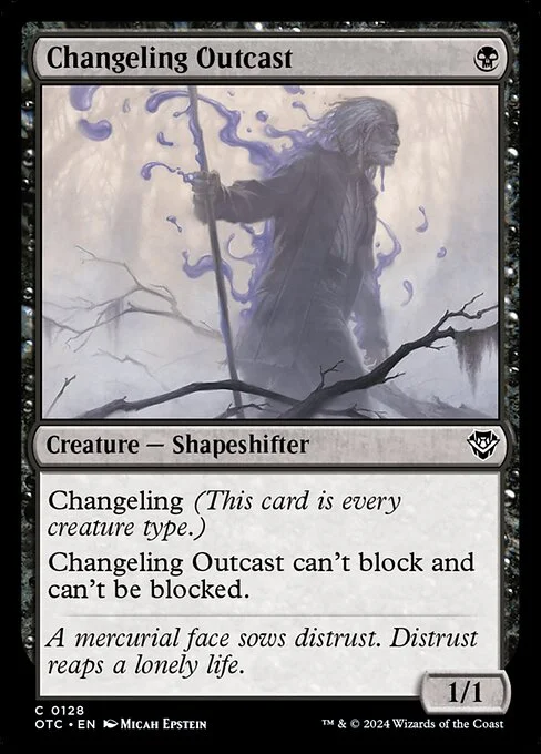 Changeling Outcast, carta Magic di tipo Creature — Shapeshifter illustrata da Micah Epstein