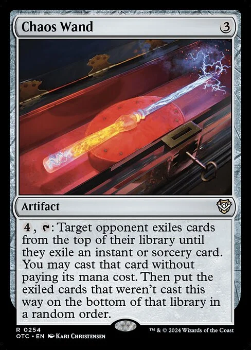 Chaos Wand, carta Magic di tipo Artifact illustrata da Kari Christensen