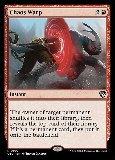 Chaos Warp, carta Magic di tipo Instant illustrata da Trevor Claxton