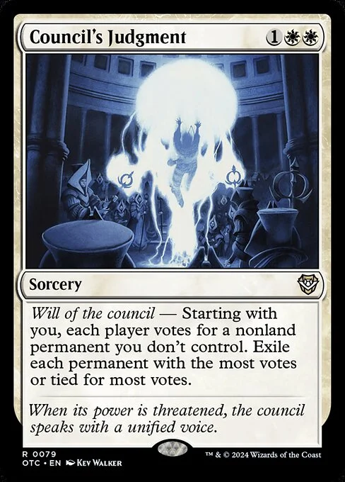 Council's Judgment, carta Magic di tipo Sorcery illustrata da Kev Walker