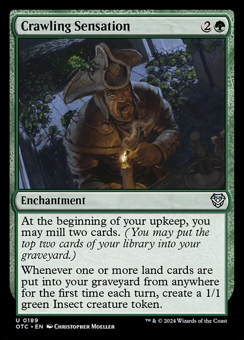 Crawling Sensation, carta Magic di tipo Enchantment illustrata da Christopher Moeller