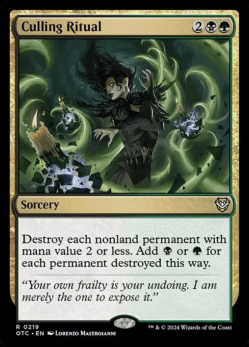 Culling Ritual, carta Magic di tipo Sorcery illustrata da Lorenzo Mastroianni