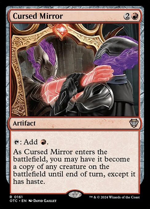 Cursed Mirror, carta Magic di tipo Artifact illustrata da David Gaillet