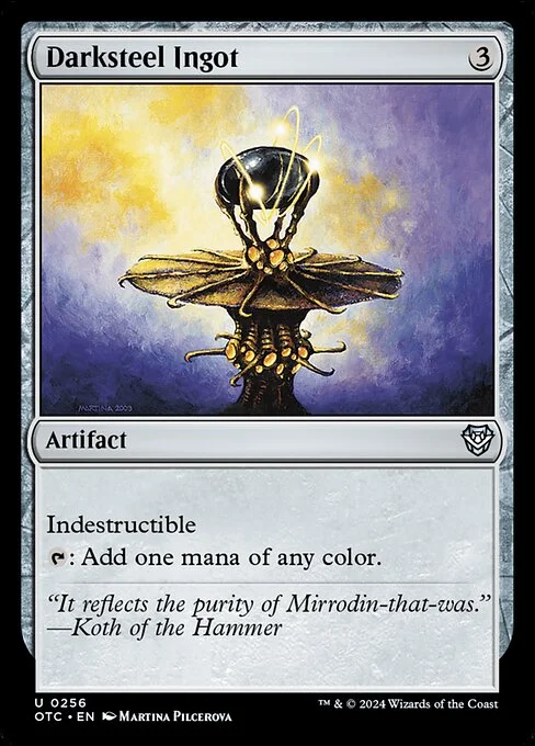 Darksteel Ingot, carta Magic di tipo Artifact illustrata da Martina Pilcerova