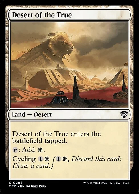 Desert of the True, carta Magic di tipo Land — Desert illustrata da Jung Park