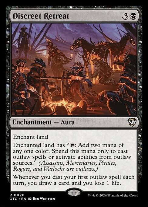 Discreet Retreat, carta Magic di tipo Enchantment — Aura illustrata da Ben Wootten
