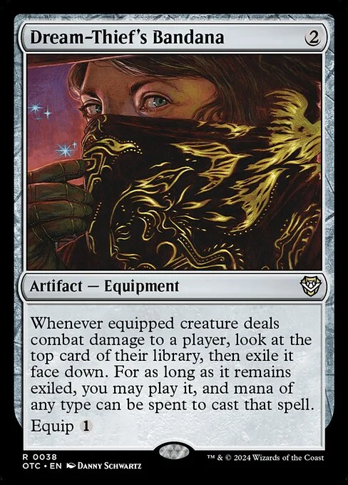 Dream-Thief's Bandana, carta Magic di tipo Artifact — Equipment illustrata da Danny Schwartz