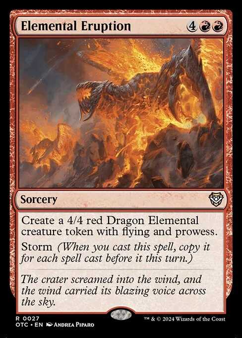 Elemental Eruption, carta Magic di tipo Sorcery illustrata da Andrea Piparo