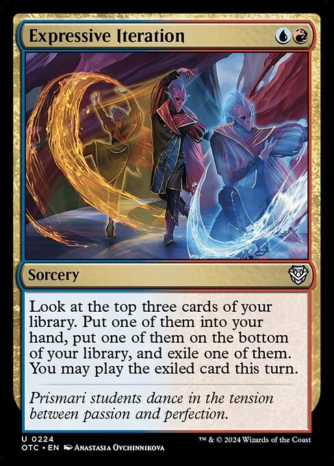 Expressive Iteration, carta Magic di tipo Sorcery illustrata da Anastasia Ovchinnikova