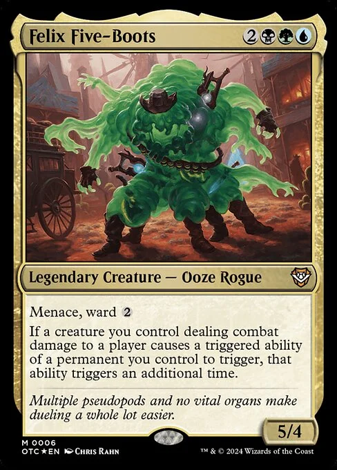 Felix Five-Boots, carta Magic di tipo Legendary Creature — Ooze Rogue illustrata da Chris Rahn
