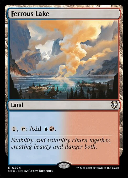 Ferrous Lake, carta Magic di tipo Land illustrata da Grady Frederick
