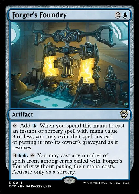 Forger's Foundry, carta Magic di tipo Artifact illustrata da Rockey Chen