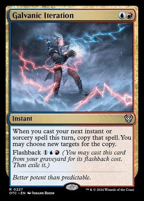 Galvanic Iteration, carta Magic di tipo Instant illustrata da Johann Bodin