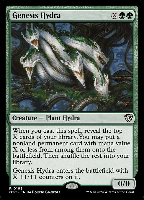 Genesis Hydra, carta Magic di tipo Creature — Plant Hydra illustrata da Donato Giancola