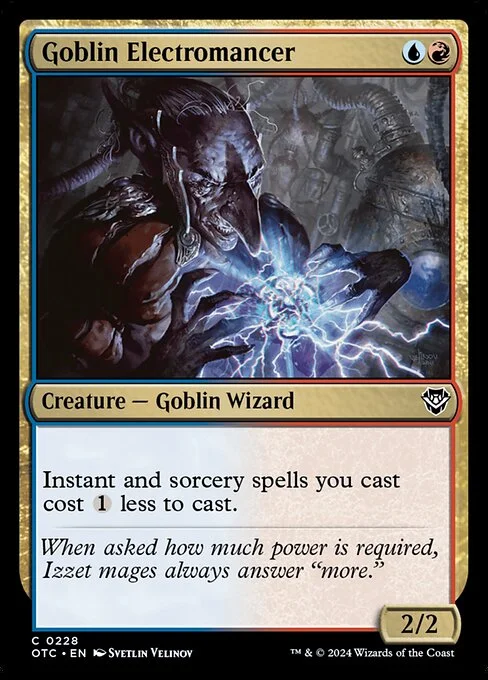Goblin Electromancer, carta Magic di tipo Creature — Goblin Wizard illustrata da Svetlin Velinov