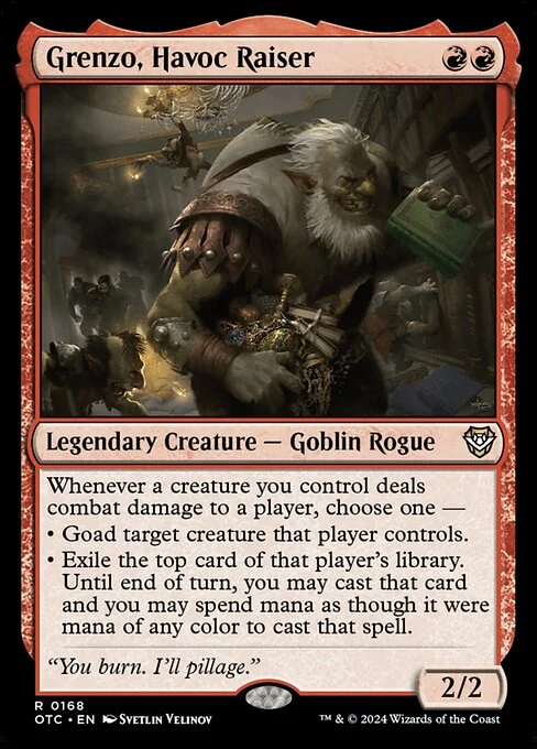 Grenzo, Havoc Raiser, carta Magic di tipo Legendary Creature — Goblin Rogue illustrata da Svetlin Velinov