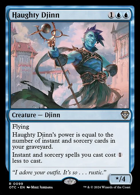 Haughty Djinn, carta Magic di tipo Creature — Djinn illustrata da Mike Jordana