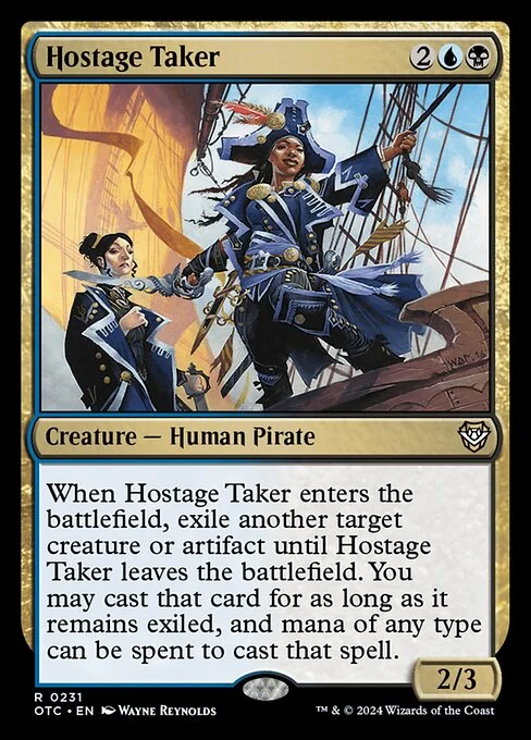 Hostage Taker, carta Magic di tipo Creature — Human Pirate illustrata da Wayne Reynolds