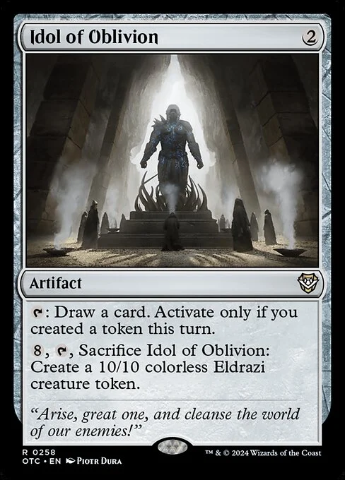 Idol of Oblivion, carta Magic di tipo Artifact illustrata da Piotr Dura
