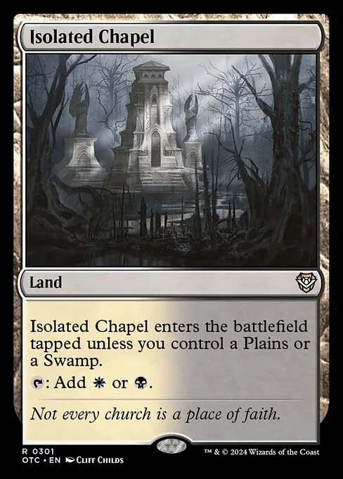 Isolated Chapel, carta Magic di tipo Land illustrata da Cliff Childs