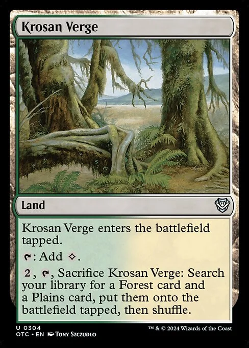 Krosan Verge, carta Magic di tipo Land illustrata da Tony Szczudlo
