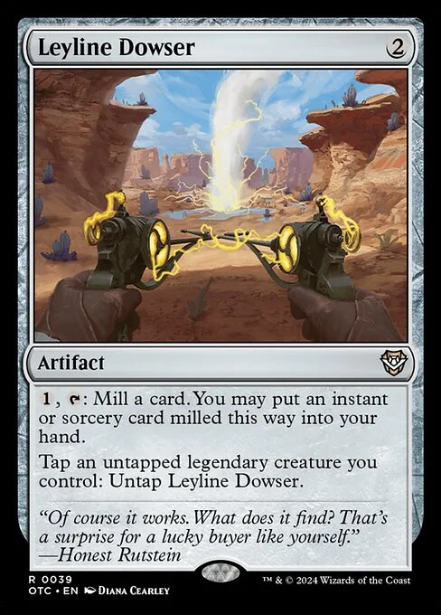 Leyline Dowser, carta Magic di tipo Artifact illustrata da Diana Cearley