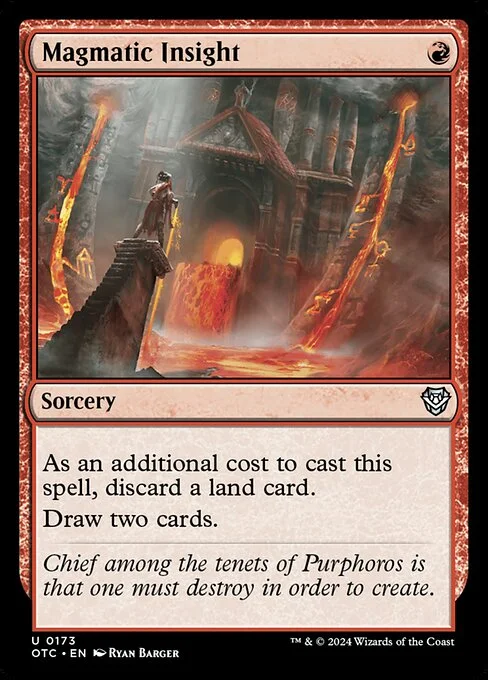 Magmatic Insight, carta Magic di tipo Sorcery illustrata da Ryan Barger