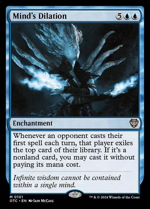 Mind's Dilation, carta Magic di tipo Enchantment illustrata da Iain McCaig