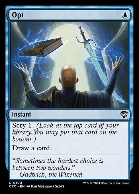 Opt, carta Magic di tipo Instant illustrata da Dan Murayama Scott