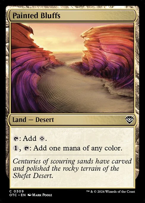 Painted Bluffs, carta Magic di tipo Land — Desert illustrata da Mark Poole