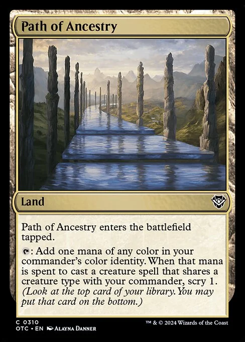 Path of Ancestry, carta Magic di tipo Land illustrata da Alayna Danner