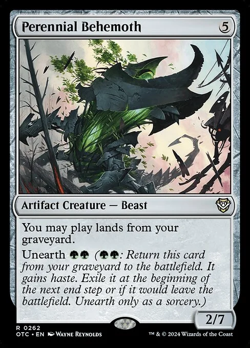 Perennial Behemoth, carta Magic di tipo Artifact Creature — Beast illustrata da Wayne Reynolds