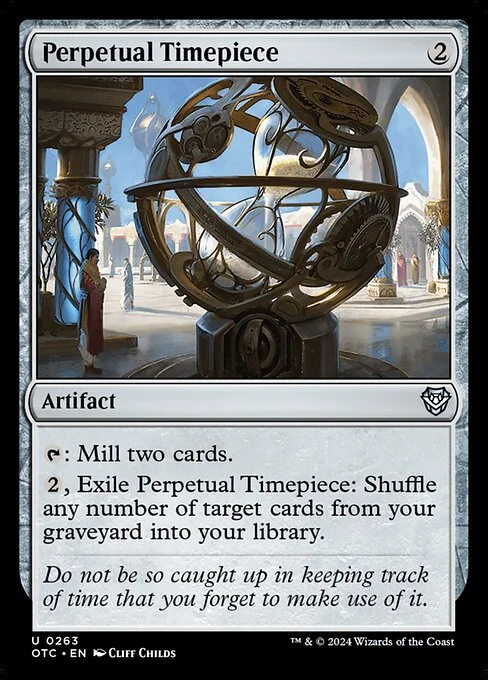 Perpetual Timepiece, carta Magic di tipo Artifact illustrata da Cliff Childs