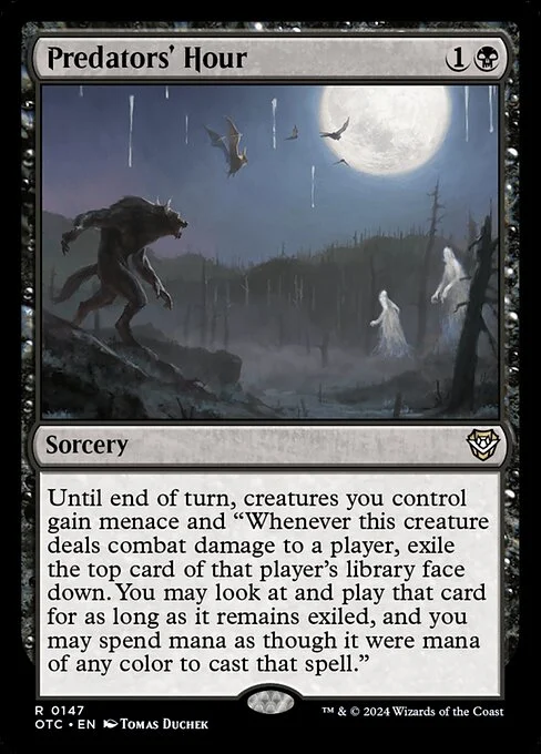 Predators' Hour, carta Magic di tipo Sorcery illustrata da Tomas Duchek