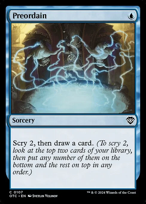 Preordain, carta Magic di tipo Sorcery illustrata da Svetlin Velinov