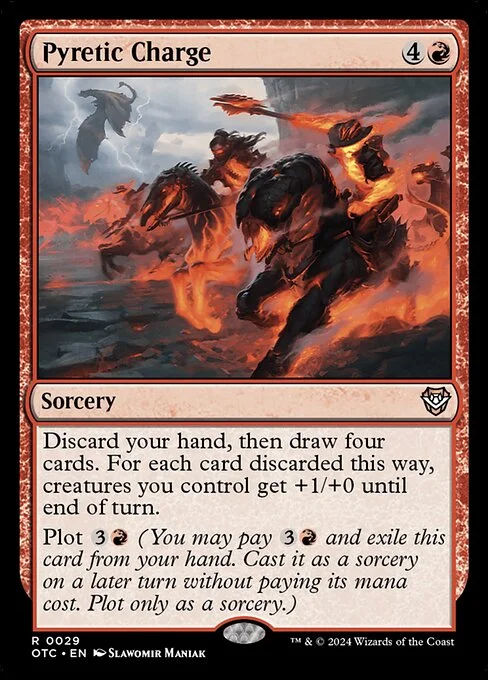 Pyretic Charge, carta Magic di tipo Sorcery illustrata da Slawomir Maniak