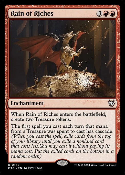 Rain of Riches, carta Magic di tipo Enchantment illustrata da Evyn Fong