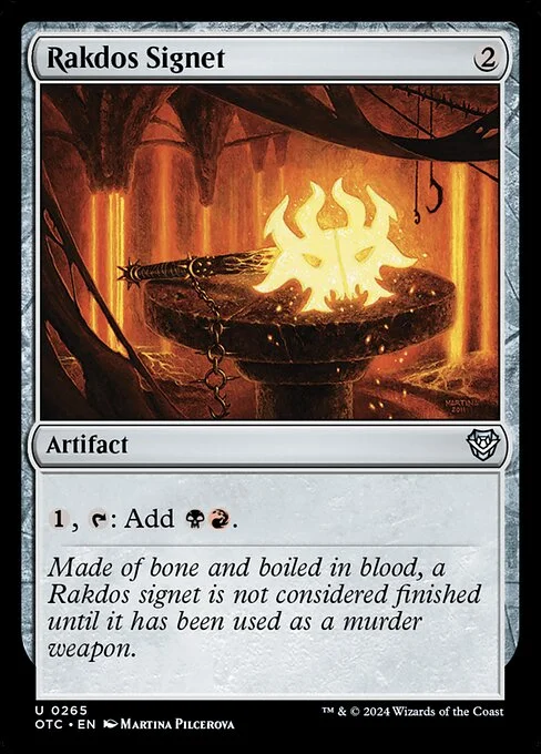 Rakdos Signet, carta Magic di tipo Artifact illustrata da Martina Pilcerova