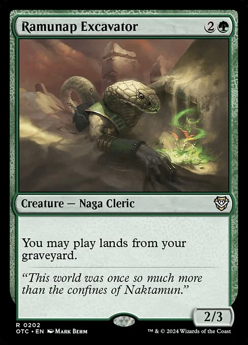 Ramunap Excavator, carta Magic di tipo Creature — Snake Cleric illustrata da Mark Behm