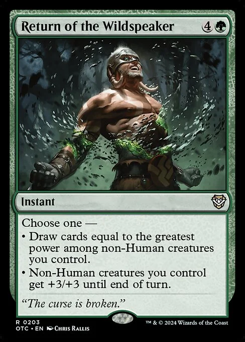 Return of the Wildspeaker, carta Magic di tipo Instant illustrata da Chris Rallis
