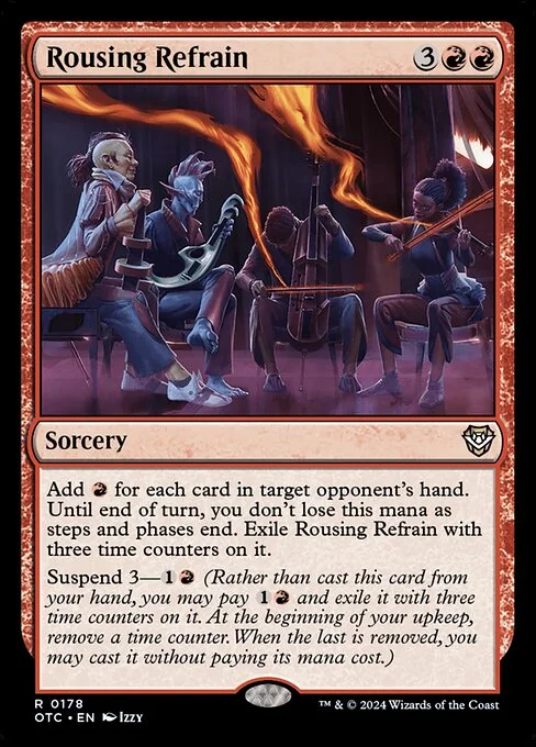 Rousing Refrain, carta Magic di tipo Sorcery illustrata da Izzy