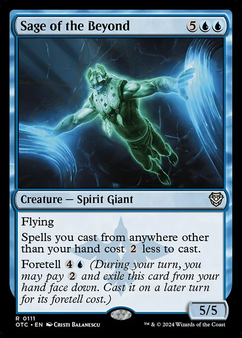 Sage of the Beyond, carta Magic di tipo Creature — Spirit Giant illustrata da Cristi Balanescu