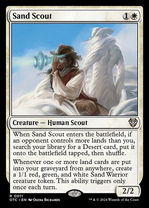 Sand Scout, carta Magic di tipo Creature — Human Scout illustrata da Olena Richards