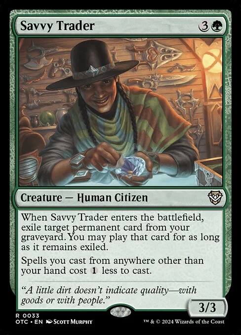 Savvy Trader, carta Magic di tipo Creature — Human Citizen illustrata da Scott Murphy