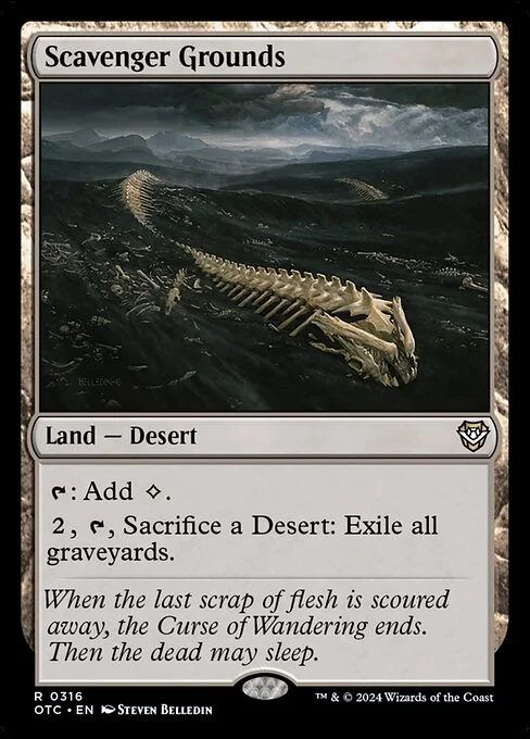 Scavenger Grounds, carta Magic di tipo Land — Desert illustrata da Steven Belledin