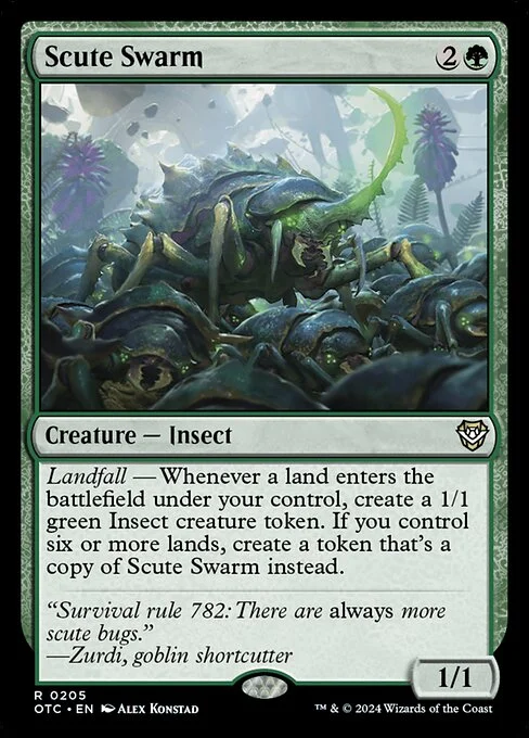 Scute Swarm, carta Magic di tipo Creature — Insect illustrata da Alex Konstad