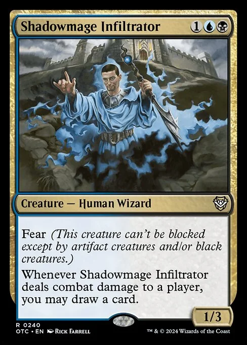 Shadowmage Infiltrator, carta Magic di tipo Creature — Human Wizard illustrata da Rick Farrell