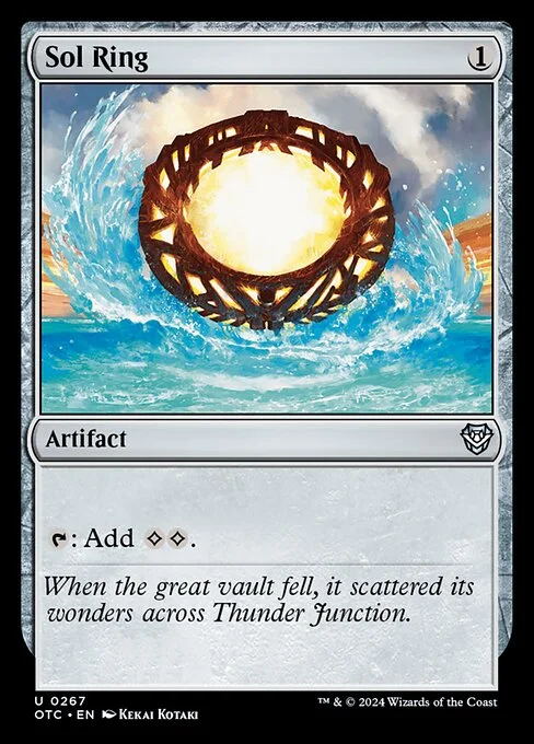 Sol Ring, carta Magic di tipo Artifact illustrata da Kekai Kotaki