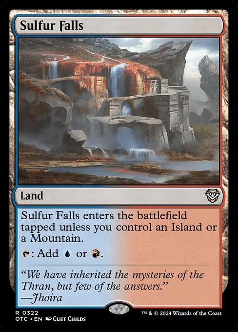 Sulfur Falls, carta Magic di tipo Land illustrata da Cliff Childs
